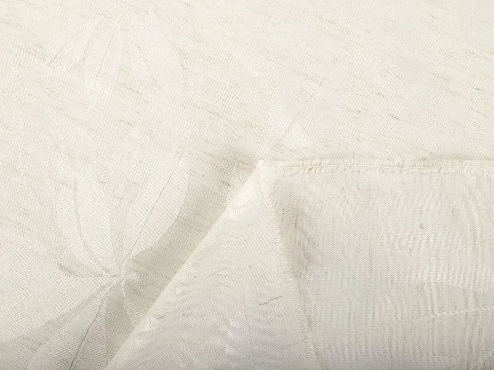 Biante Teflónový okrúhly obrus TF-065 Listy na režnom Ø 50 cm