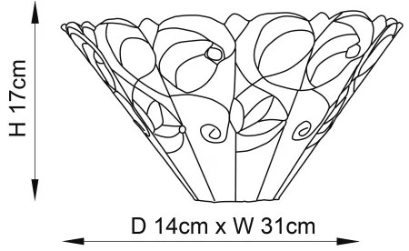 Endon 64198 - Nástenné svietidlo Tiffany JAMELIA 1xE14/40W/230V