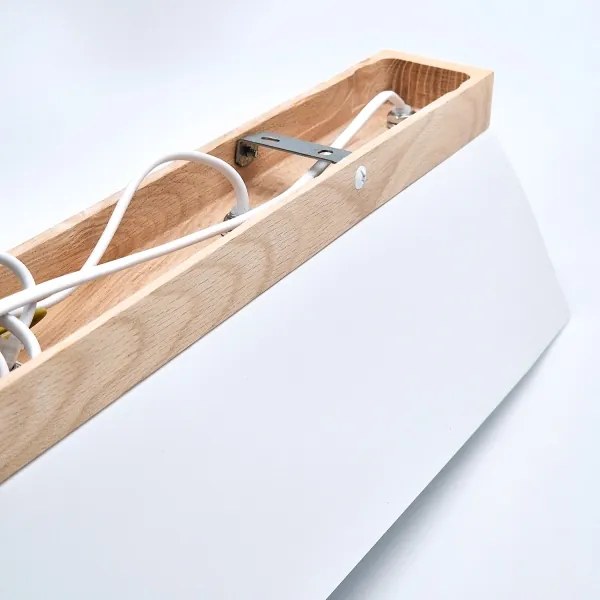 Stropné svietidlo ESME 5xE27/15W/230V biela/dub