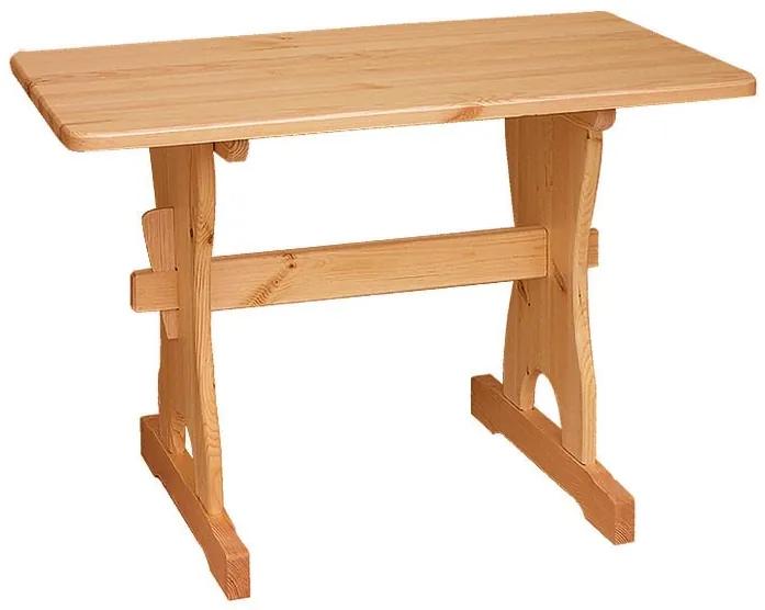 Stôl tradičný, šírka 70cm - ST05: Dub 70x100cm ostré hrany
