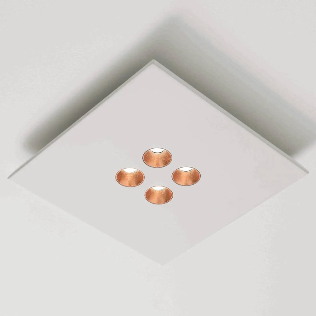 ICONE Confort – stropné LED svietidlo biele-meď