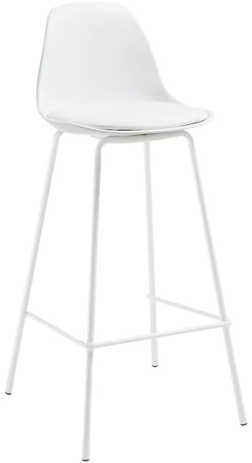 Biela barová stolička (výška sedadla 65 cm) Brighter – Kave Home