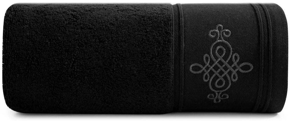 BAVLNENÝ UTERÁK KLAS2 70X140 CM ČIERNA