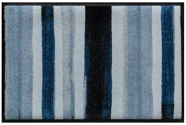 Pruhovaná premium rohožka- modré pruhy farby (Vyberte veľkosť: 100*70)