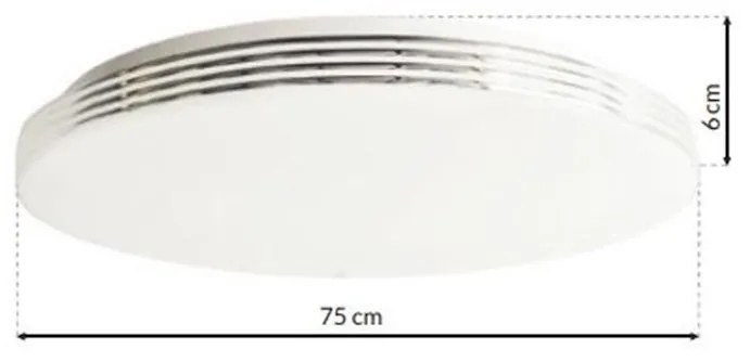 Stropné LED svietidlo Siena, 1x LED 80w, 3000-6000k, w