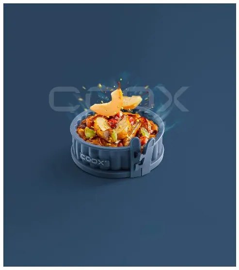 Coox Forma na koláč + Forma na bábovku + Miniforma na tortu so skleným dnom + Forma na tartalette, modrosivá  (800011881)