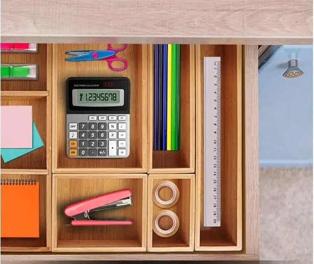 Zeller Present 2. akosť - Organizér do zásuvky kuchyne aj kúpeľne, príborník BAMBOOZ (23,5x7,5x5)