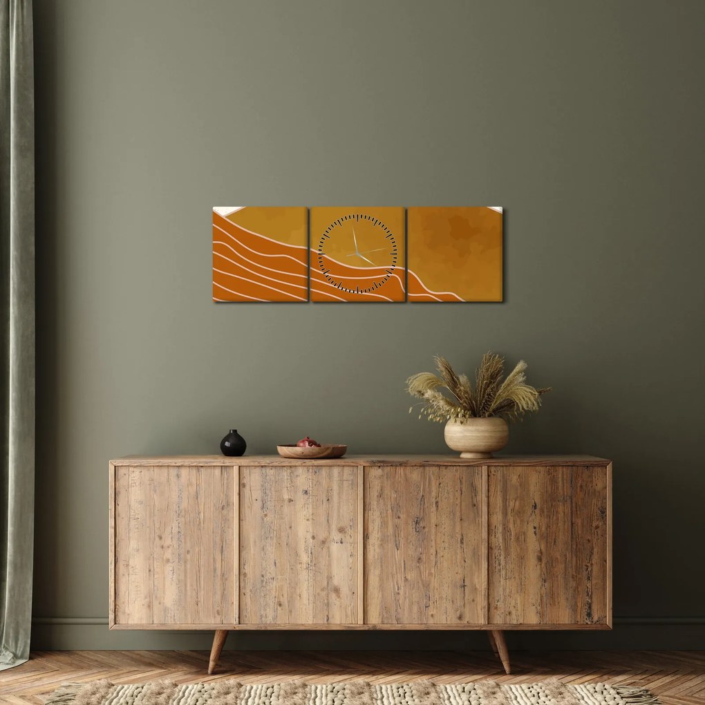 Obraz - Spacefrog design hory N⁰1 (s hodinami) (90x30 cm)