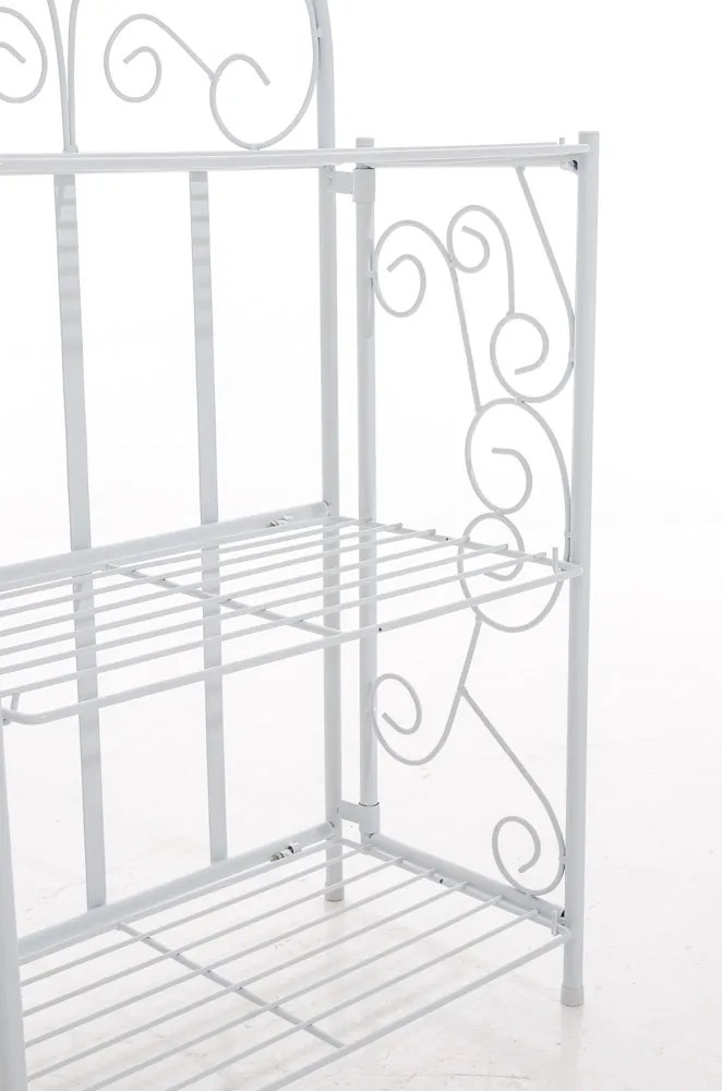 Kovová polica regál Sora - Biela