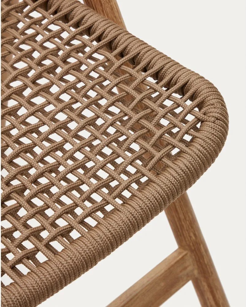 Drevená záhradná stolička v hnedo-prírodnej farbe Dandara – Kave Home