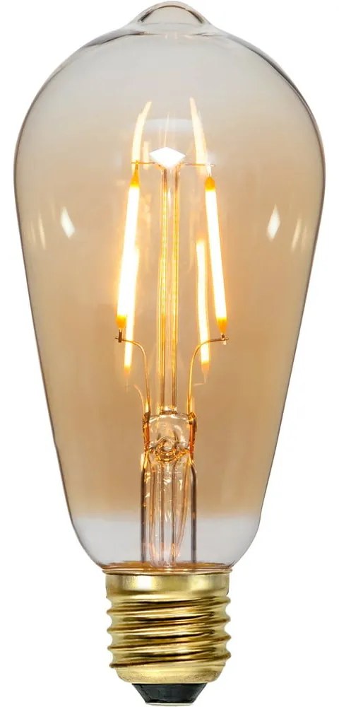 Teplá LED/filamentová žiarovka E27, 1 W Plain Amber – Star Trading