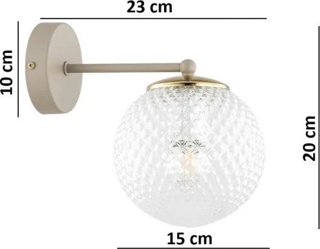 Brilagi - Nástenné svietidlo STELLA 1xE27/60W/230V béžové/zlaté