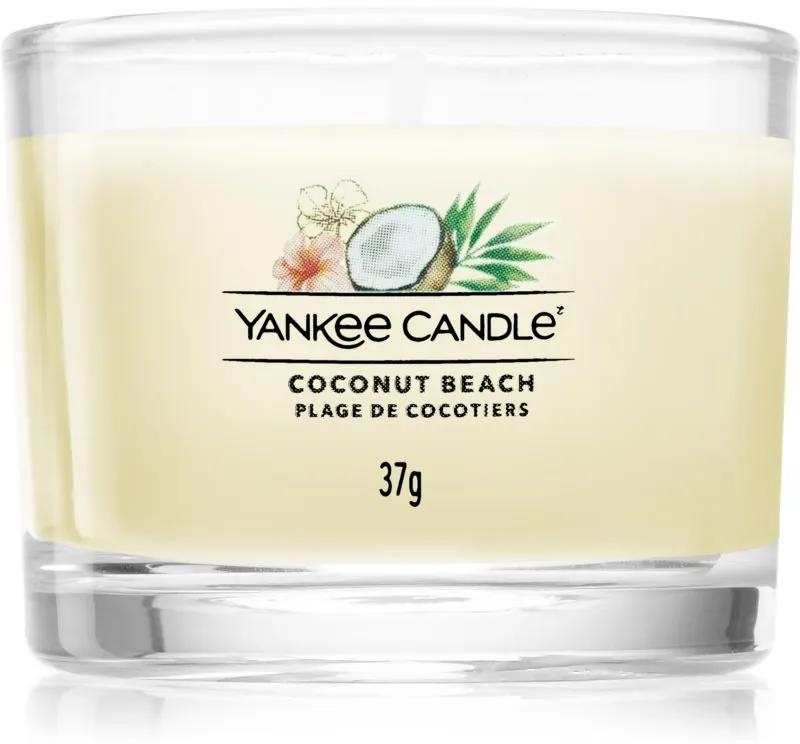 Yankee Candle Coconut Beach votívna sviečka glass 37 g