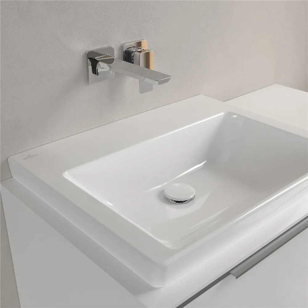 VILLEROY & BOCH Subway 3.0 umývadlo na skrinku bez otvoru, bez prepadu, spodná strana brúsená, 600 x 470 mm, biela alpská, 4A706F01