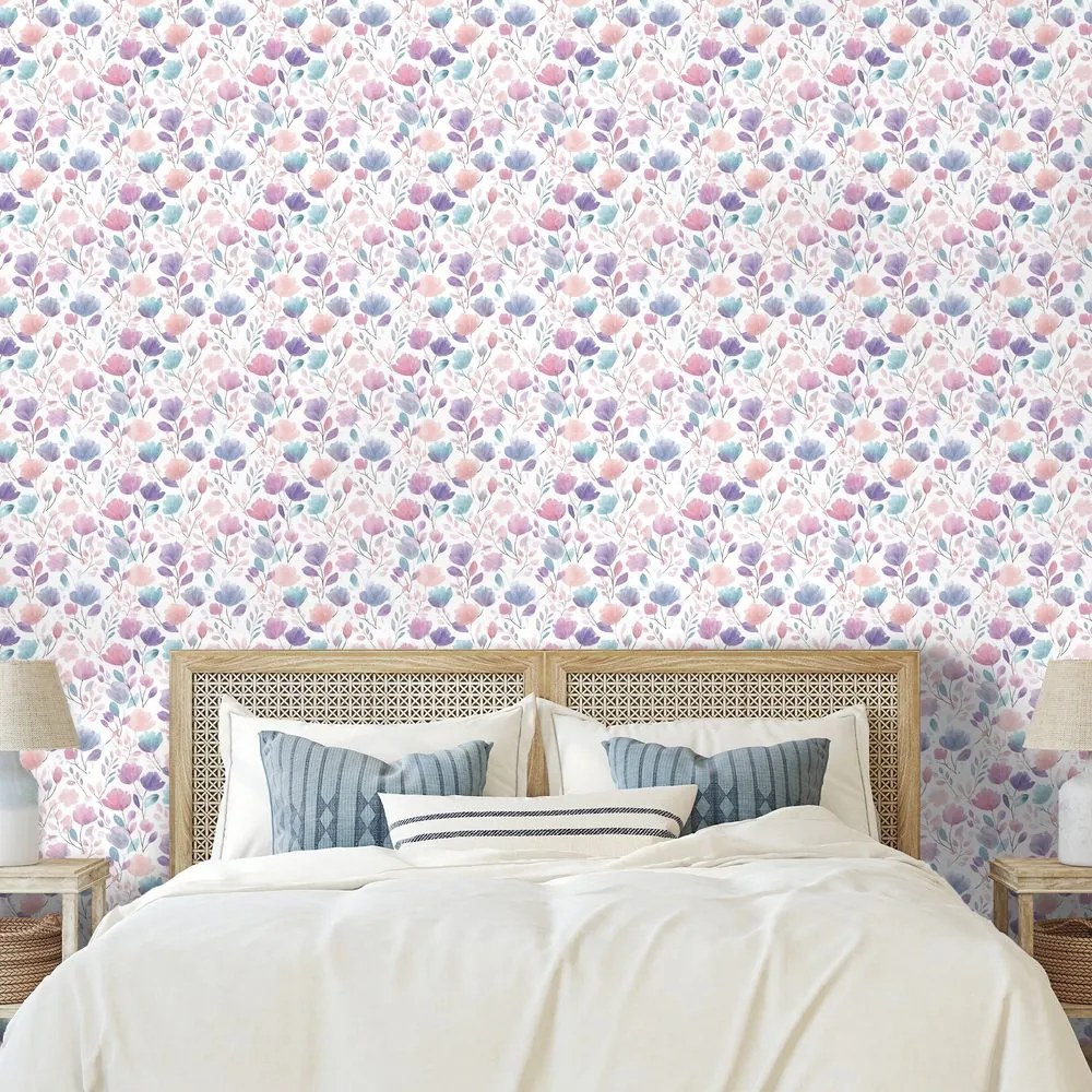 Fototapeta pastelový kvetinový vzor