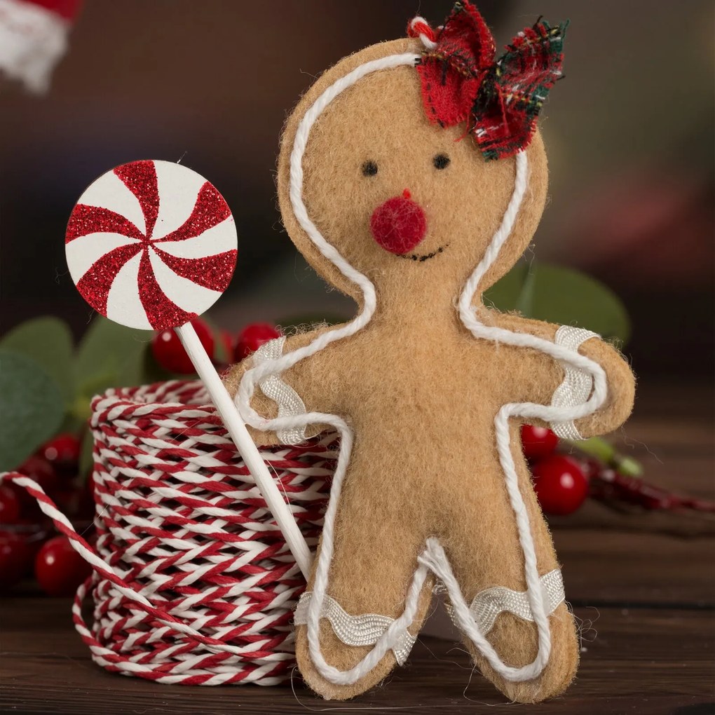 VIANOČNÁ DEKORÁCIA GINGERBREAD SADA 6KS 10X13 CM VIACFAREBNÁ