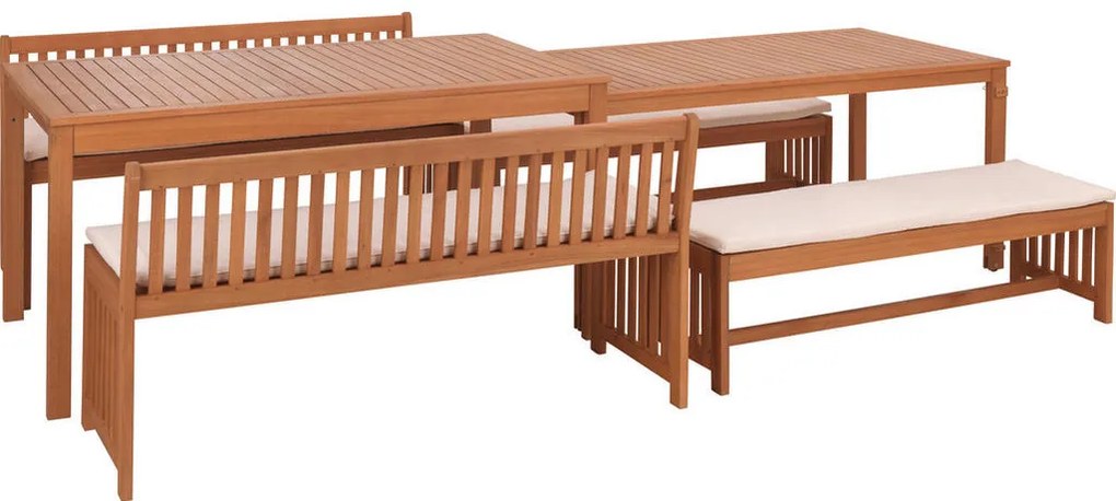 XXXLutz SÚPRAVA ZÁHRADNÉHO NÁBYTKU, 10-dielne, drevo, textil Ambia Garden - Záhradné zostavy - 001668000309