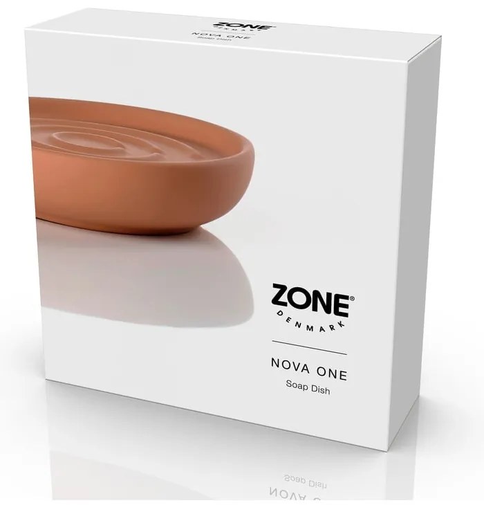 Oranžová porcelánová nádobka na mydlo Nova One – Zone