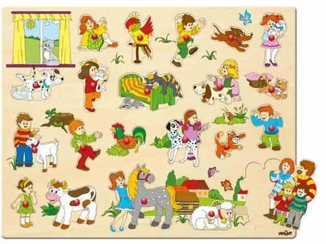 Woody Puzzle veľké s úchytmi