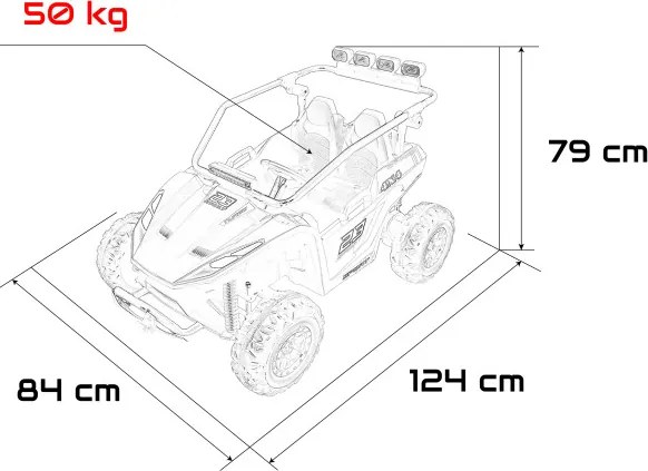 Elektrické autíčko Buggy TURBO 23 žlté