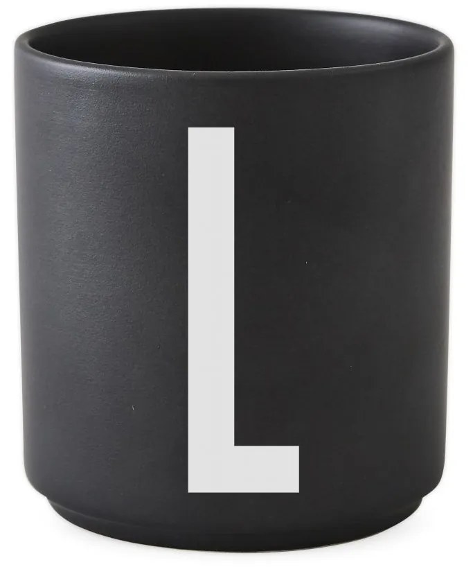 DESIGN LETTERS Porcelánový hrnček/dózička Letters Black 300 ml C