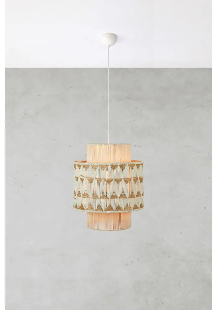 Závesné svietidlo v prírodnej farbe s tienidlom z textilu a juty ø 45 cm Ano – Markslöjd