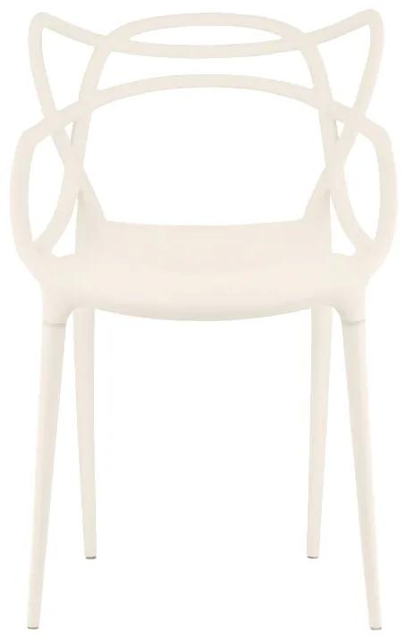 Béžová plastová stolička KATO