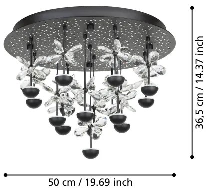 Eglo 390275 - LED Stmievateľné stropné svietidlo PIANOPOLI LED/27W/230V 3000K
