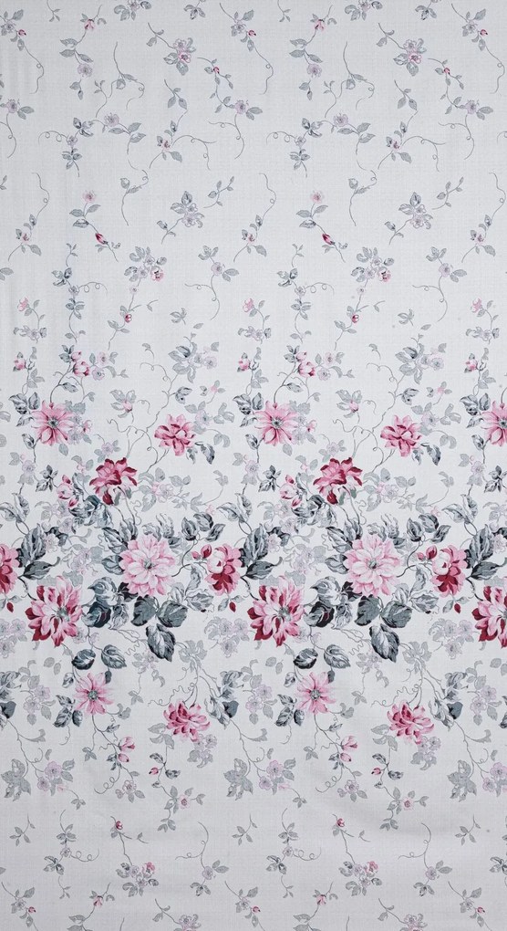 ZÁCLONA NA KRÚŽKOCH LEA05 140X250 CM KVETY