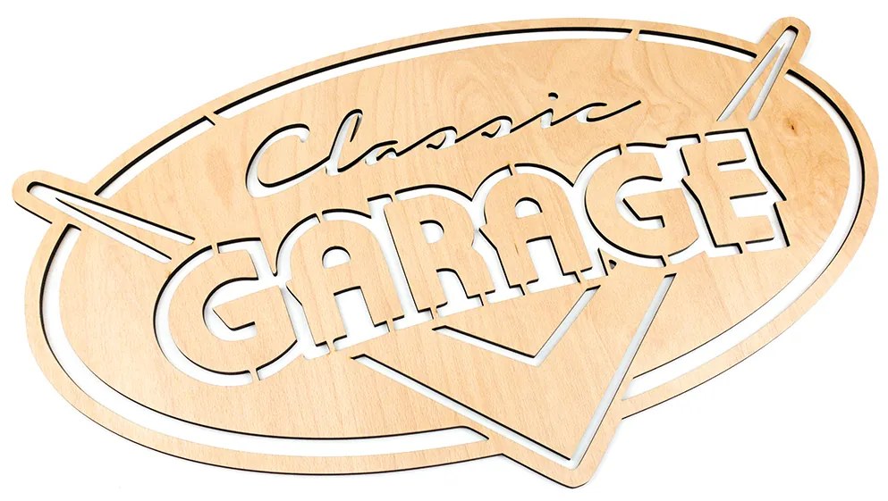 Veselá Stena Drevená nástenná dekorácia Classic garage