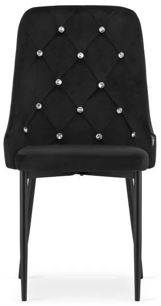 Set štyroch jedálenských stoličiek AMORE čierne (4ks)