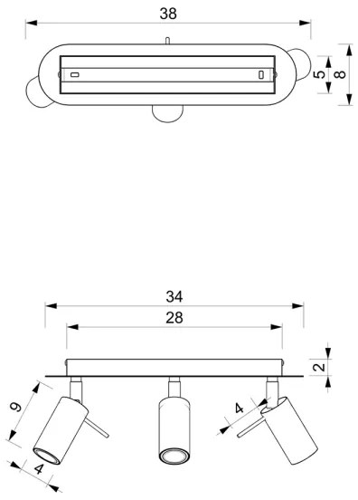 Bodové svietidlo PRESTON 3xGU10/MR11/40W/230V ružová
