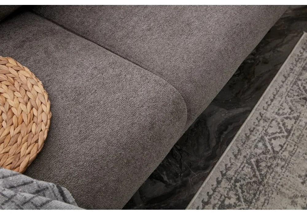 Sivá rohová pohovka (ľavý roh/s leňoškou) Simena – Balcab Home