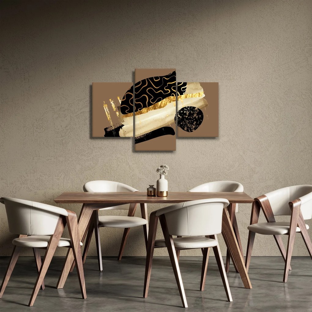 Obraz - Abstrakcia golden brown N⁰3 (90x60 cm)