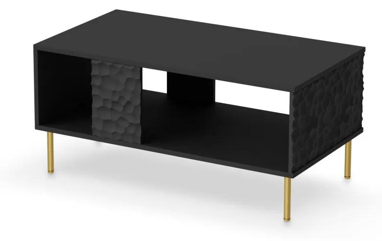 Konferenčný stolík BULLET 92 cm čierny/zlatý
