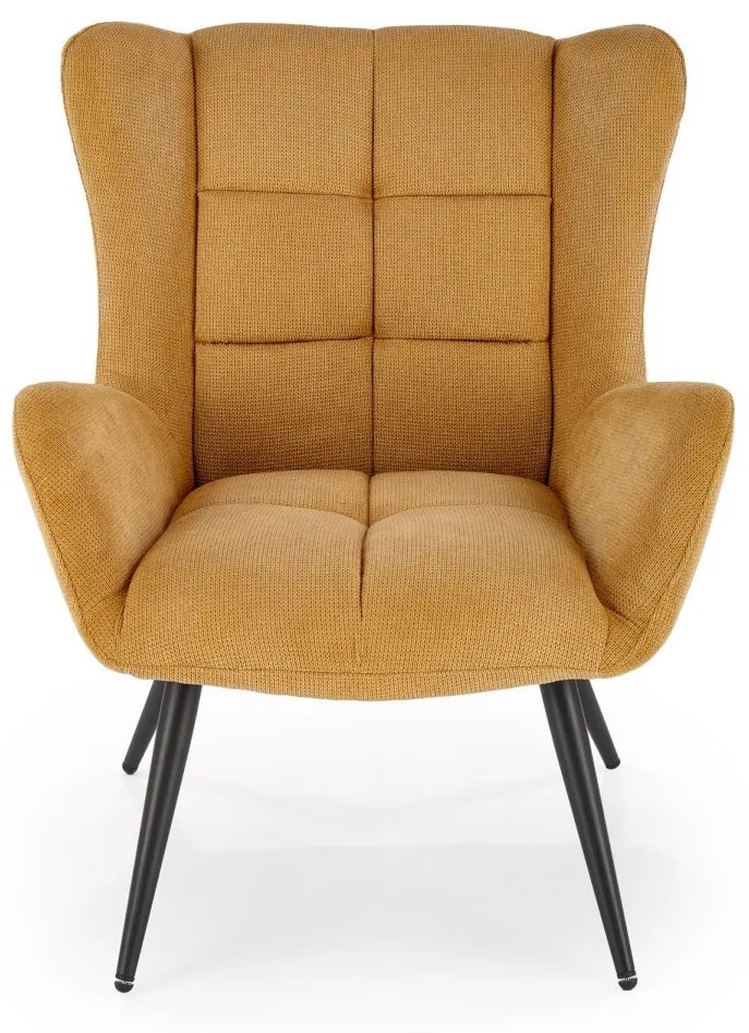 Designové křeslo Byron hořčicové