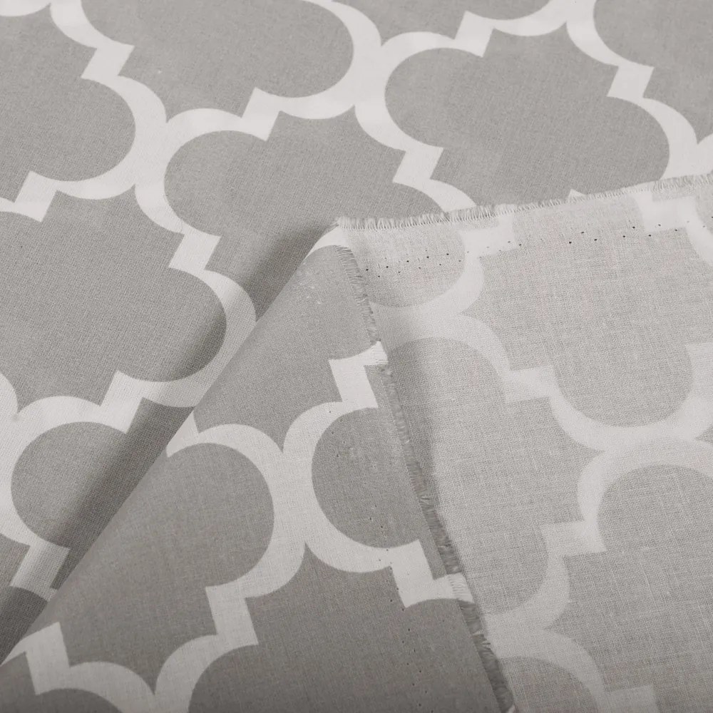 Biante Bavlnený záves Sandra SA-188 Sivé Maroko 150x200 cm