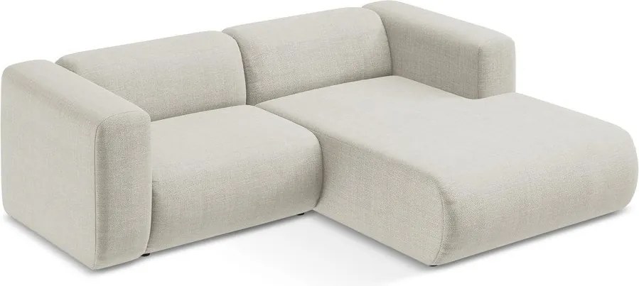 Béžová rohová pohovka (pravý roh/s leňoškou) Ekahi – Makamii