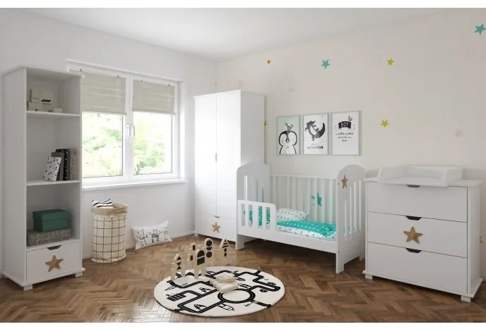 Detská postieľka STAR 120x60, so zásuvkou- VIAC FARIEB