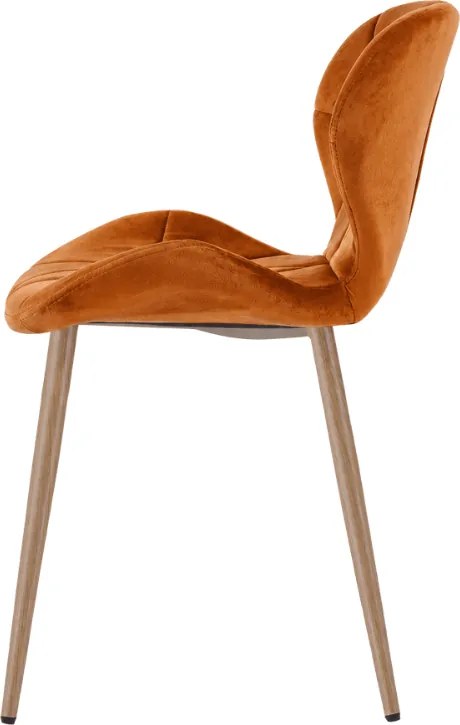 Jedálenská stolička MANGO VELVET, terakotová