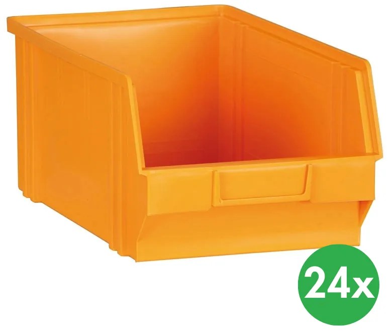 ArtPlast Plastové boxy BASIC, 146 x 237 x 124 mm, 24 ks, žltooranžová