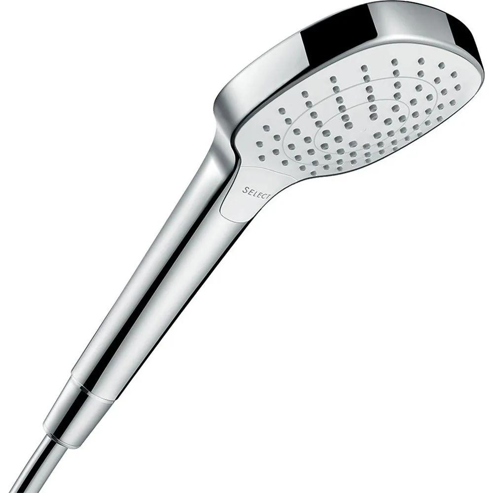 HANSGROHE Croma Select E ručná sprcha Vario 3jet, 110 x 110 mm, biela/chróm, 26812400
