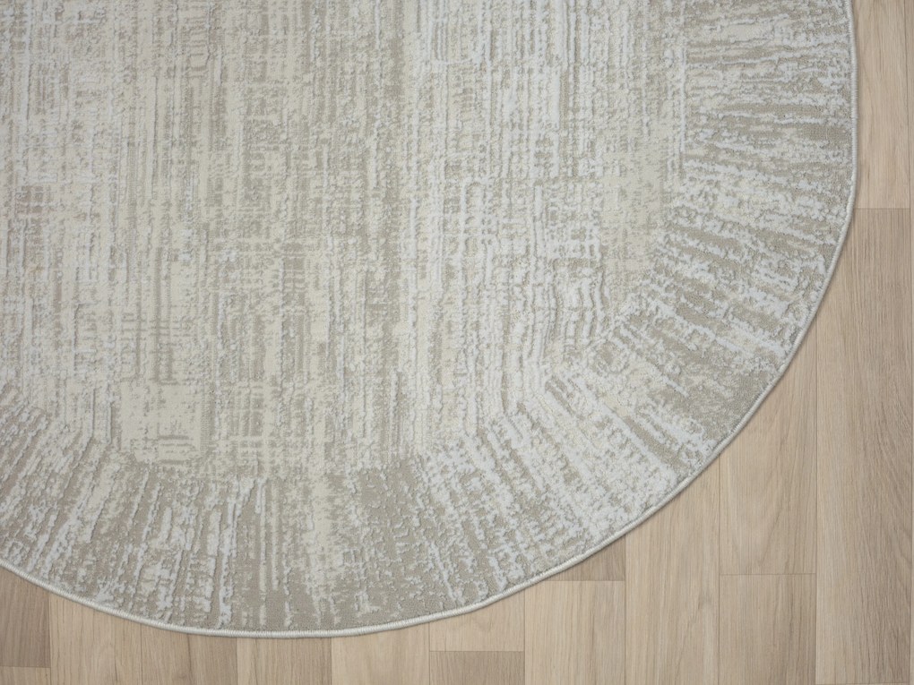 My Flair, Kusový koberec My Heaven CA60002 creme kruh, 120x120 (priemer) kruh, šedá, chodba / predsieň