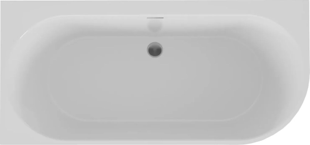 Polimat Akrylátová voľne stojaca vaňa k stene Sola 170x75 P/Ľ POLIMAT-Rozmery: 170x75, POLIMAT-Orientácia: Ľavá, POLIMAT-Farba vane: Biela / šedá pop…