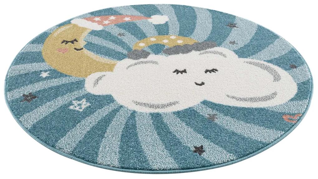 Dekorstudio ANIME okrúhly detský koberec - mesiačik 9380 Priemer koberca: 120cm
