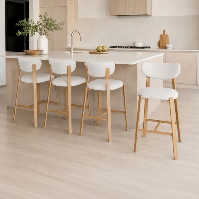 Barová stolička biela AUB-L3125 OAK