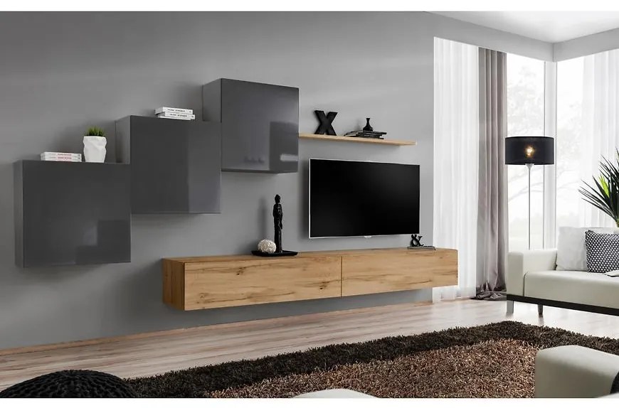 Obývacia stena Switch X Grafit/Wotan