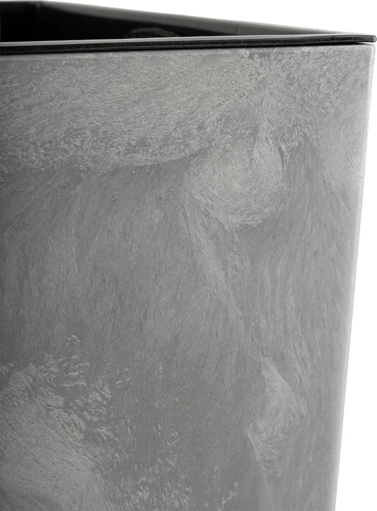 PLASTOVÝ KVETINÁČ PORTO 75X39,5X39,5 CM IMITÁCIA BETÓNU SIVÁ