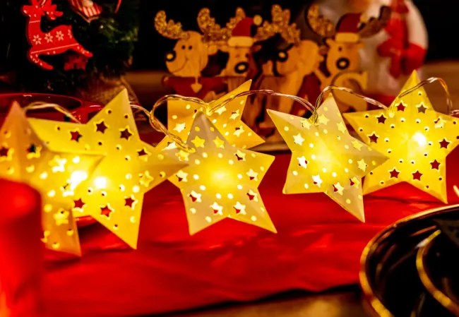 LED girlanda CD008 papierové hviezdy