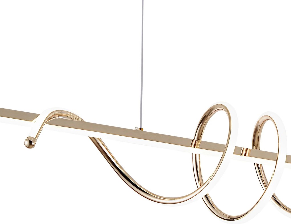 Toolight Toolight, LED závesné svietidlo 100cm, 70W, 4500lm, G065-CP, zlatá, OSW-08698